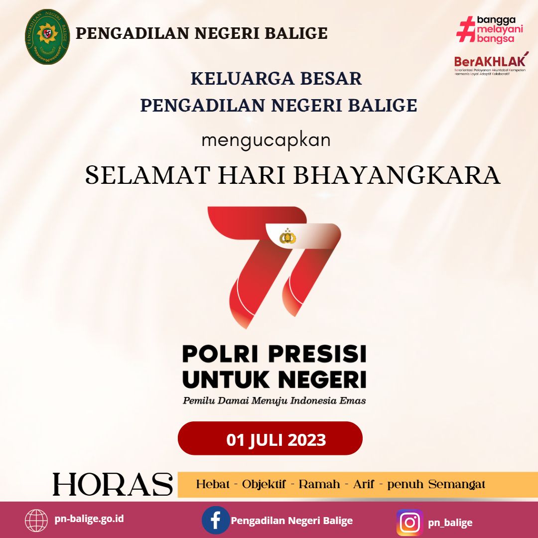 SELAMAT HARI BHAYANGKARA KE-77